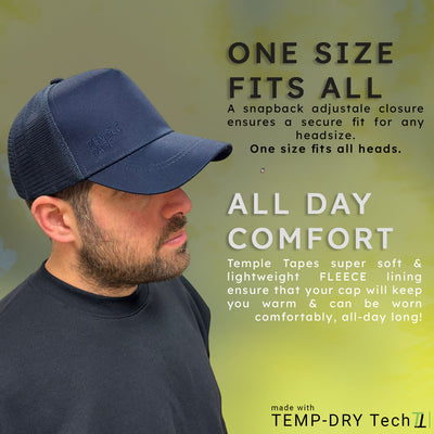 Temple Tape Fleece Lined Trucker Hats - Snapback