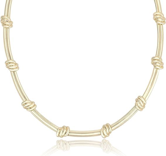 Gold Necklace For Women | Choker Necklace | 18K Gold Plated | Non Tarnish & Waterproof | Hypoallergenic | Gift For Her | Additional 3” Extender Included - TempleTape.com