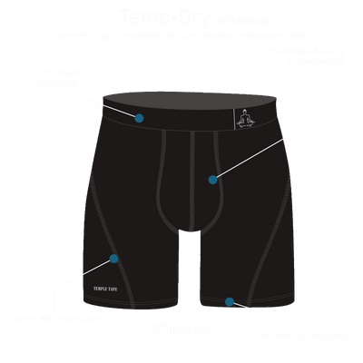 Sports Performance Underwear - Boxer Briefs with Temp-dry® technology - 3 Pack - TempleTape.com