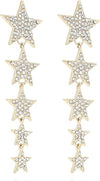 Star Earrings Dangle 18K Gold Plated Cubic Zirconia | Statement Jewelry For Women |925 Sterling Silver Post | Non Tarnish & Waterproof | Gift For Her - TempleTape.com