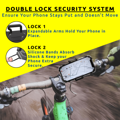 Xtreme Bike Phone Mount - Two-Step Secure-Hold System - TempleTape.com