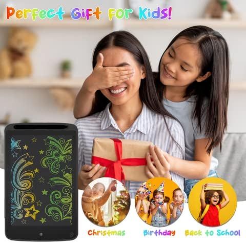 #original_alt_text# - 10.5 Inch LCD Writing Tablet Doodle Board - Colorful Electronic Drawing Pad for Kids Ages 3-8 - Perfect Travel Gift for Boys and Girls - TempleTape.com                                 