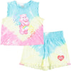 #original_alt_text# - Adorable Care Bears Junior Girls Tie-Dye Crop Top and Shorts Set: Spread Love and Cheer! - TempleTape.com